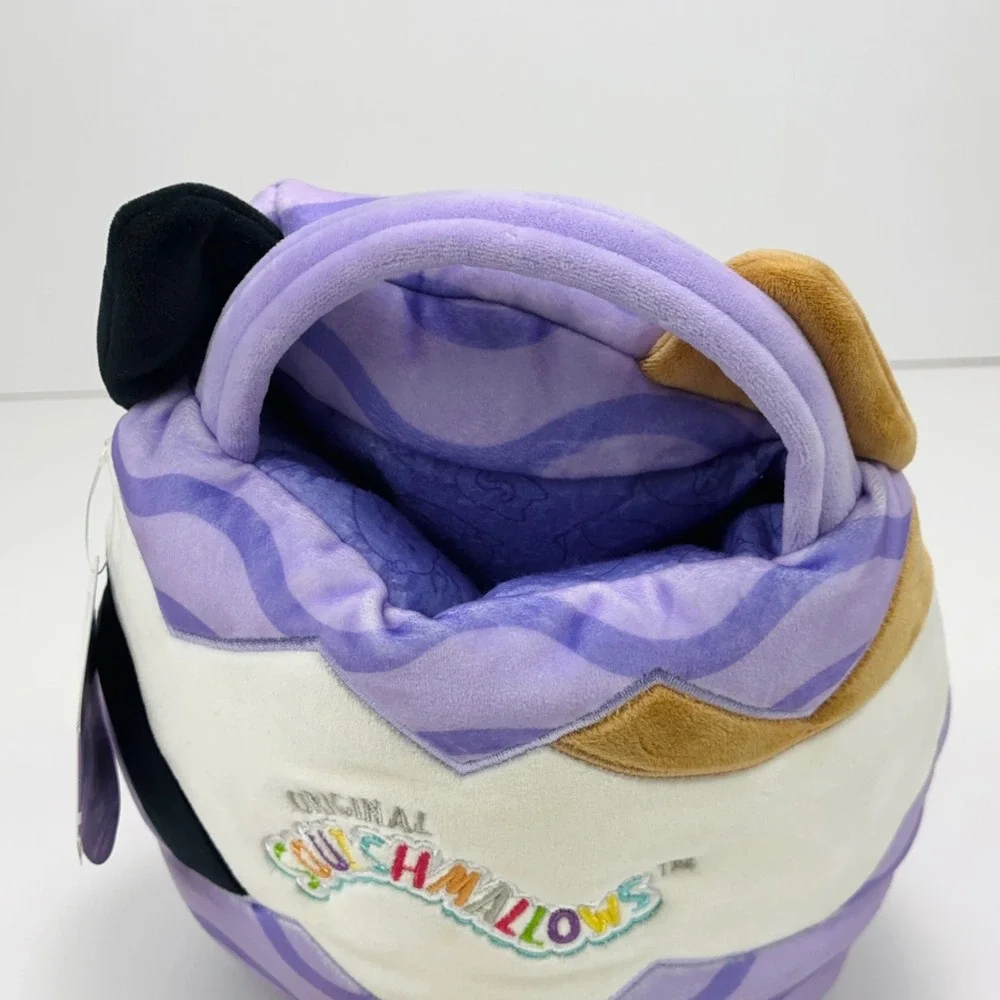 Squishmallows Cam the Cat Easter Basket Purple Wavy Plush Calico JWC3295 NEW